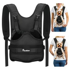 Pawaboo Pet Dog Front Carrier Backpacks, Legs Out Small, AA-Black