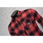 Fox Racing Shirt Men Size Large Classic Fit Christmas Black Red Plaid Lumberjack