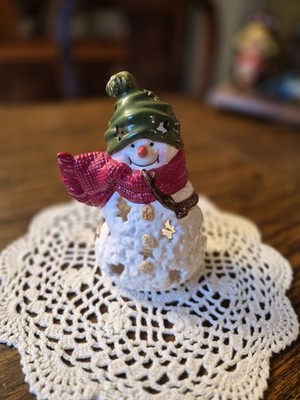 Hallmark Snowman Candle Tea Light ''Mitford'' Christmas Decor