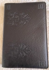 Oberon Design Leather Notebook Cover 6x9 DaVinci in Black New