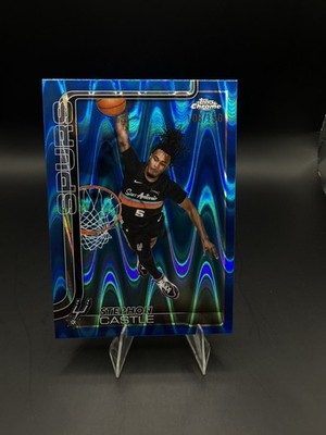 2025-26 Topps Chrome Update - Stephon Castle #82 Blue RayWave Refractor /150