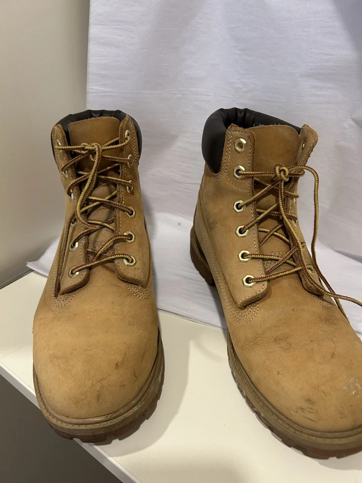 Timberland 6 Pulgadas Botas Impermeables Para Hombres Talla 7 Trigo Cuero Nubuck Zapato de Trabajo Foto 2 de 4
