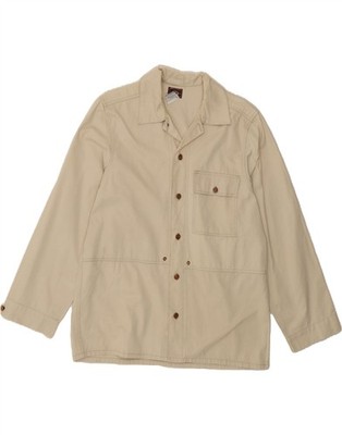 VINTAGE Mens Bomber Jacket UK 38 Medium Beige Cotton AW09