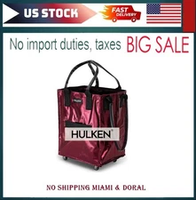 (Medium, Cosmic Red) Reusable Grocery Bag On Wheels, Shopping Trolley, Rolling