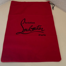 Christian Louboutin Dust Bag Small Red Drawstring Top Storage Protection Travel
