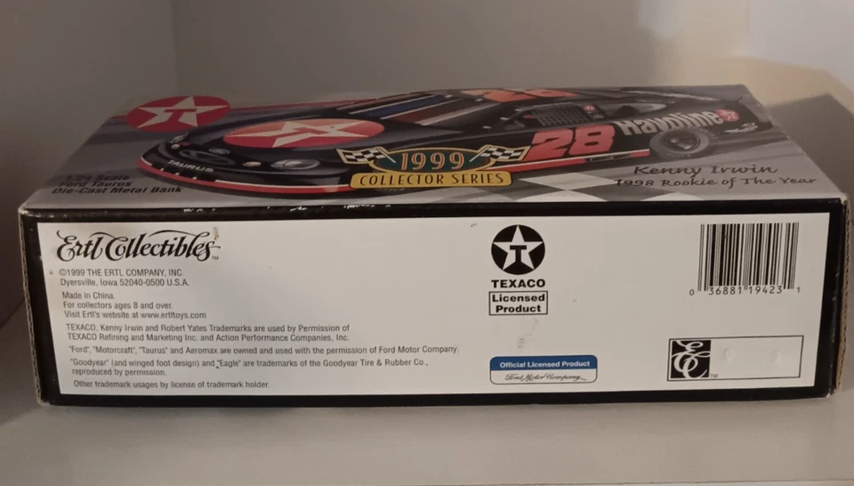 Texaco Havoline Kenny Irwin escala 1:24 metal fundido a presión banco 1999 serie coleccionista Foto 3 de 4
