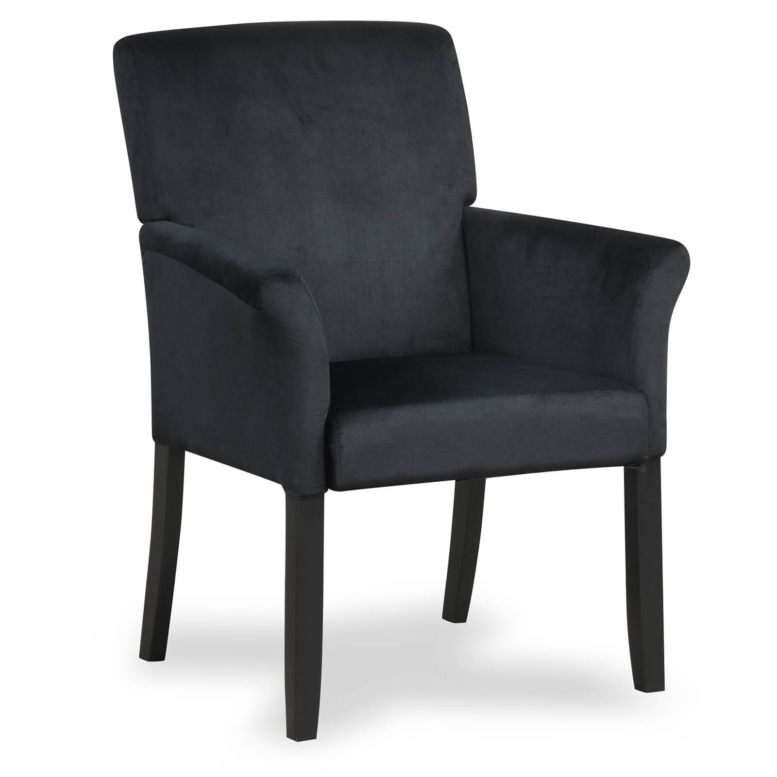 Executive Guest Chair W/rubber Wood Legs Black