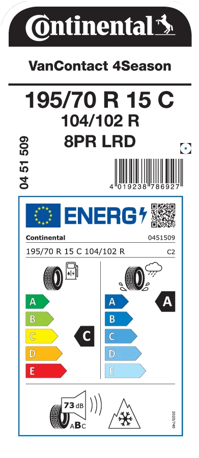 Continental VanContact 4Season 195/70 R15 104R C M+S - Bild 2 von 2