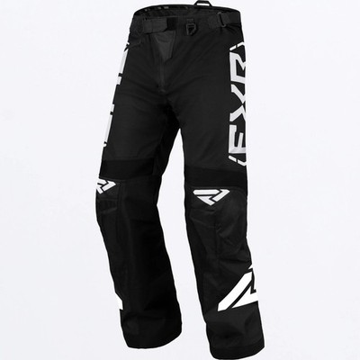 FXR Adult's Cold Cross RR Snowmobile Pant - Black/White - 2XL - 250115-1001-19