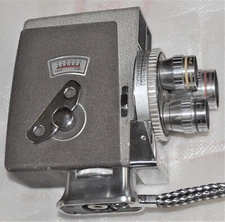 DeJUR ELECTRA VINTAGE 8MM MOVIE CAMERA TURRET LENS IN COMMERCIAL SURPLUS GOOD