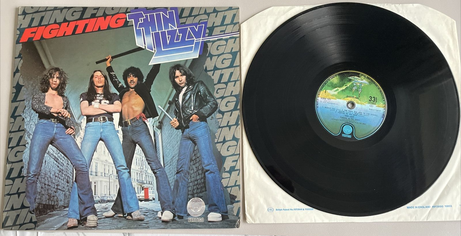 ** THIN LIZZY : Fighting **  12" Lp Vinyl Vertigo Records - 6360 121 - EX 1975