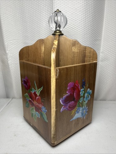 Pioneer Woman Spring Bouquet 4-Section Wood Utensil Holder on Lazy Susan Flowers