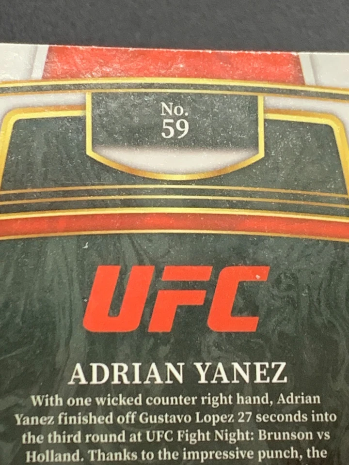 Adrian Yanez 59 Blue Select UFC 2022 Panini [2] - Image 3 of 4