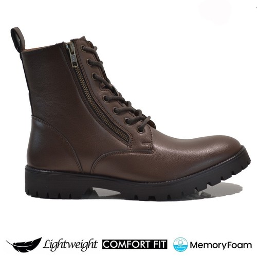 MENS WALKING HIKING CASUAL POLICE WORK SECURITY MILITARY WINTER ANKLE BOOTS SIZE - Picture 13 of 27