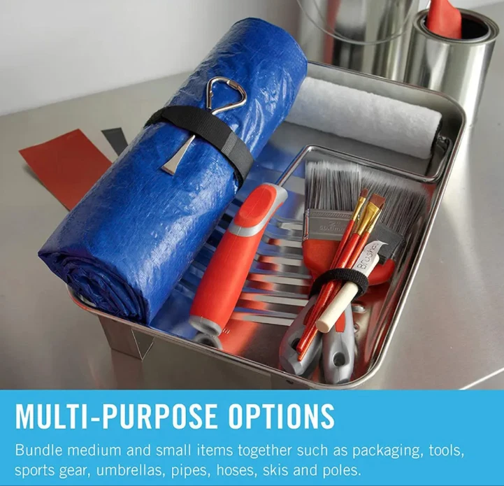 Hook & Loop Buckle Strap - Nylon Cable Tidy Tie Band Luggage Fastener Reusable - Image 4 of 4