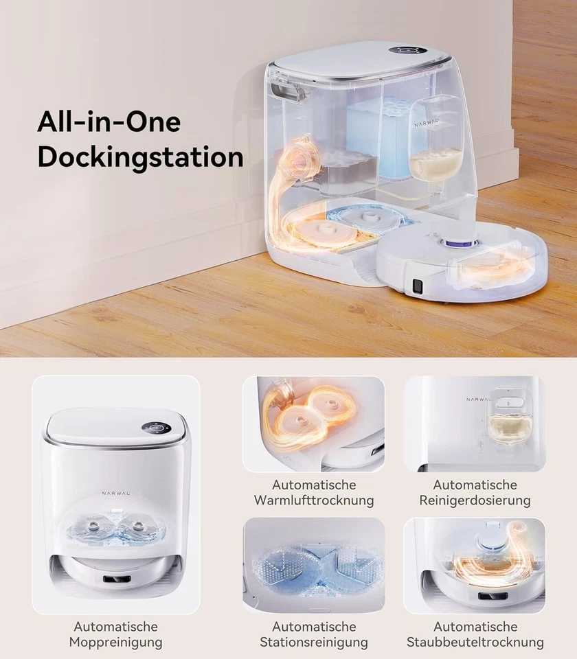 DEFEKT NARWAL YJCC015 Freo Saugroboter mit Wischfunktion, Wischroboter 8.200 - Bild 4 von 4