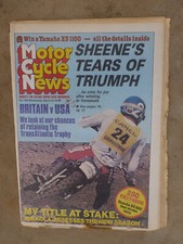 UK MOTOR CYCLE NEWS 'PAPER' 1978 MARCH 22- SHEENE WINS IN VENEZUELA