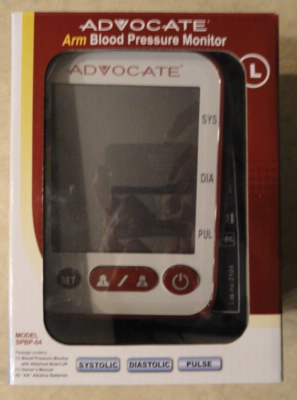 #ad Advocate Blood Pressure Monitor Model SPBP 04 Large Cuff for arm New open Box $27.95
