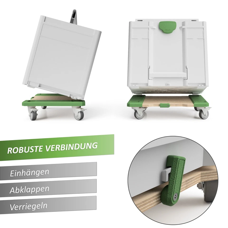 Rollbrett für Festool Systainer T Loc / SYS 3  M Stier Tanos Roll Wagen Brett RB - Bild 4 von 4