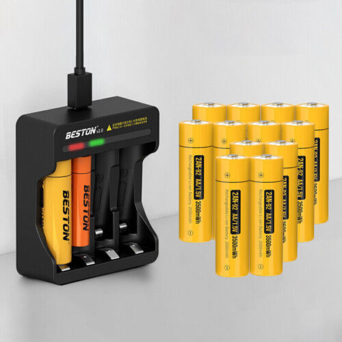 Lithium Wiederaufladbare Batterien AA 1,5 V USB Li-Ion 3500 mWh Ladeschot für Spielzeug - Bild 1 von 24