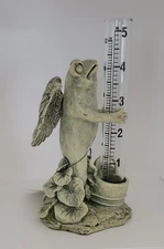 SPI Home Frog Rain Gauge Resin Watering Can Inch cm measures w/Tag Gift Garden