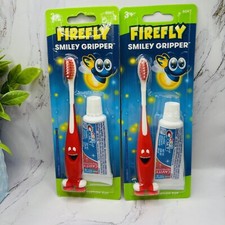 2 Pack Firefly Smiley Gripper Toothbrush and Toothpaste Set - Soft 2015