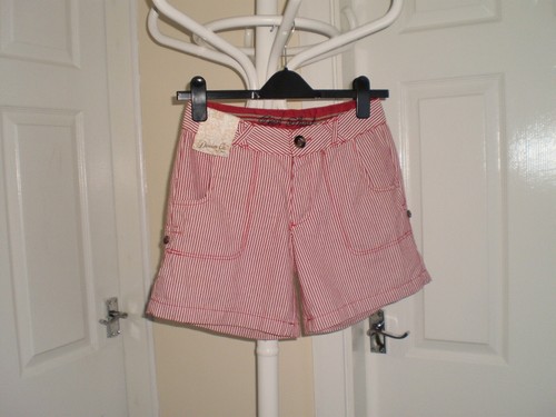 Shorts “ Denim &CO.“Deck Shorts Red White Colour Size: 6 ( UK ) Eur 34 - Picture 3 of 15