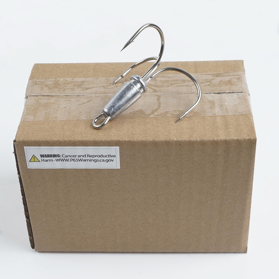 Snagging Hooks,5 Packs Snagging Weighted Treble Hook Large Size Fishing