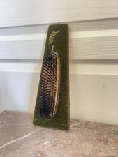 Ancien Support Mural Brosse Vêtement Chaussure Velours Vert Vintage
