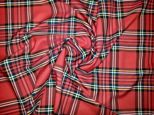 PolyViscose Tartan Plaid Fabric - 150cm (59") Wide-Half Metre, 1 Metre, 2 Metre - Picture 2 of 15