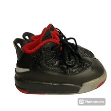 Nike Air Jordan Dub Zero Shoes Leather Black Size 6C 311072-013 Kid Boys Toddler
