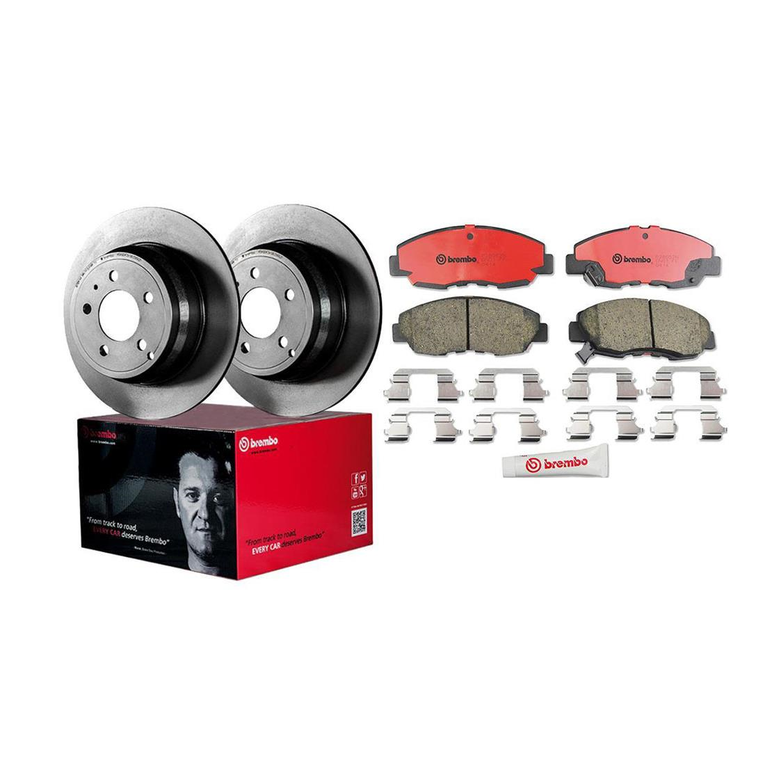 Front Brembo Brake Rotors & Ceramic Brake Pads Set For Honda Civic