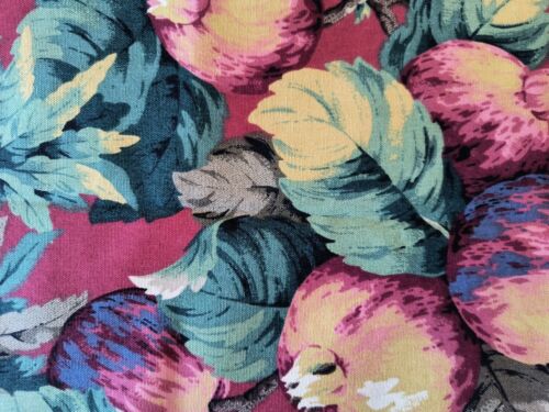 P. Kaufmann Fabric Burgundy Fruit Print Fall Colors Cotton 54" wide X 56" long - Picture 6 of 7