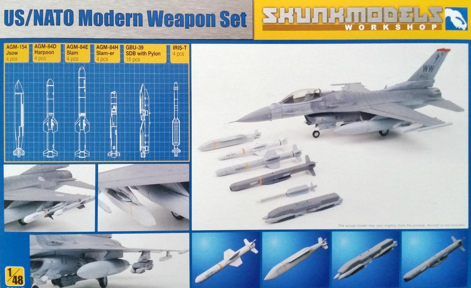 SKUNKMODELS 1:48 KIT US/NATO MODERN WEAPON SET DI ARMI MODERNE US/NATO ART 48006
