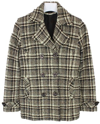 TOMMY HILFIGER Mantel Damen S (SMALL) Zweireihig Wollmischung Kariert Bund