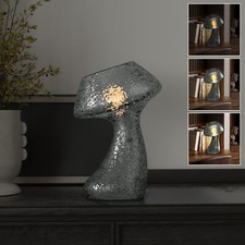 Dimmable Mushroom Shape Table Light Bedside Desk Lamp LED Lamp Glass Edison Bulb