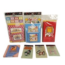 Mary Engelbreit Note and Thank You Cards Mini Book Rhinestone Appliques Lot