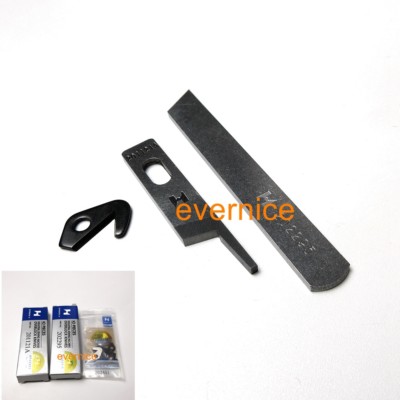 3 Knife Upper + Lower + Chain Cutter For Siruba 737 747 757 Series Overlock