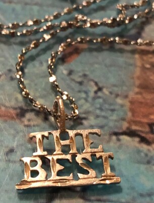 Vintage “The Best” Sterling Silver 925 Trophy Charm Pendant Reward
