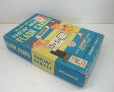 Vintage Milton Bradley New Math Flash Cards No.4594 Division Grade 3 - 6