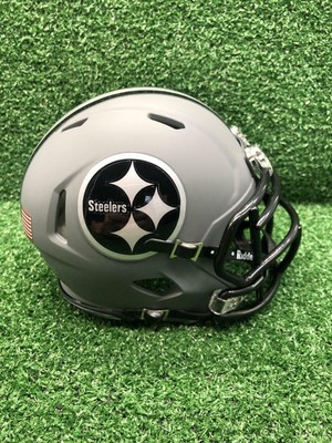 Download Pittsburgh Steelers Riddell Speed CUSTOM Matte Grey Mini ...