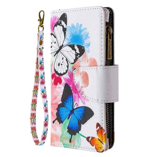 For iPhone 13 12 11 XS XR SE 6s 7 8 Zipper Wallet Card Holder Leather Case Cover - Picture 25 of 53