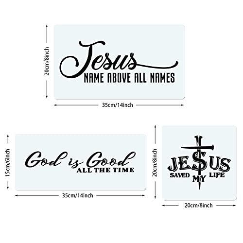 14PCS Christian Stencils Painting on Wood, Bible Sign Motivational ...