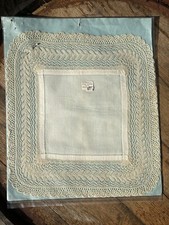 Antique Bridal Lace Handkerchief Extremely Fine Knitted