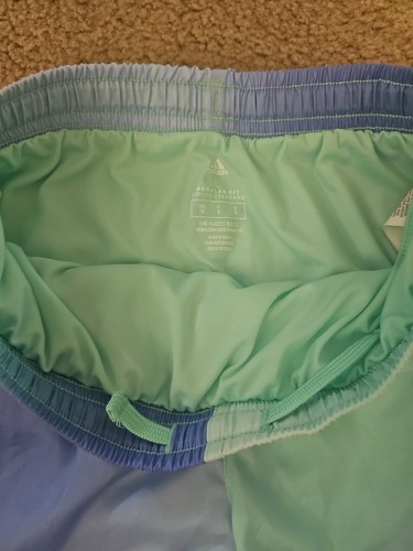 Adidas Girls Ombre Woven Drawstring Short Size Large (14) Blue NEW $30 - Picture 4 of 6