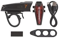 Prophete 7113 Led-Batterieleuchten-Set, 30/15 Lux, Osram Led, Li-Ionen Akku, Mic