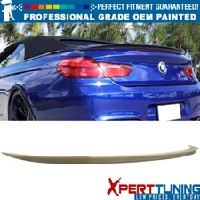 Fits 12-18 BMW F12 Convertible V Type Painted ABS Trunk Spoiler- Painted Color