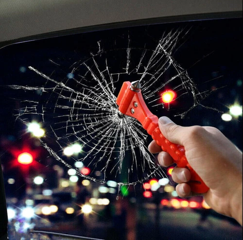 4 Stück Autohammer Nothammer mit Gurtschneider KFZ Auto Notfallhammer Glashammer - Bild 3 von 10