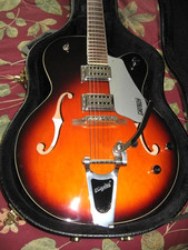 GRETSCH ANNIVARSARY SUNBURT 2008 G5120 W/ BLACK LOCKING HARDSHELL CASE #599-9