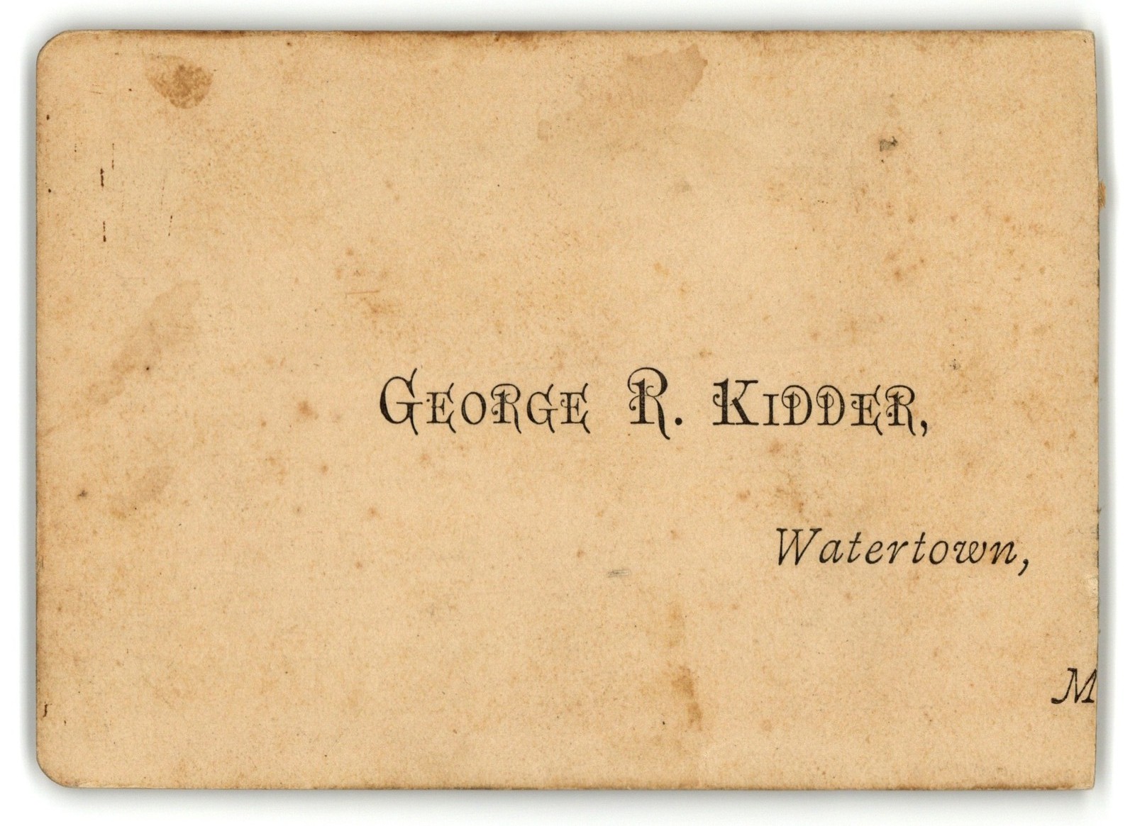 Antique CDV Circa 1870s George R Kidder Young Teenage Boy Hunchback Watertown MA — additional view